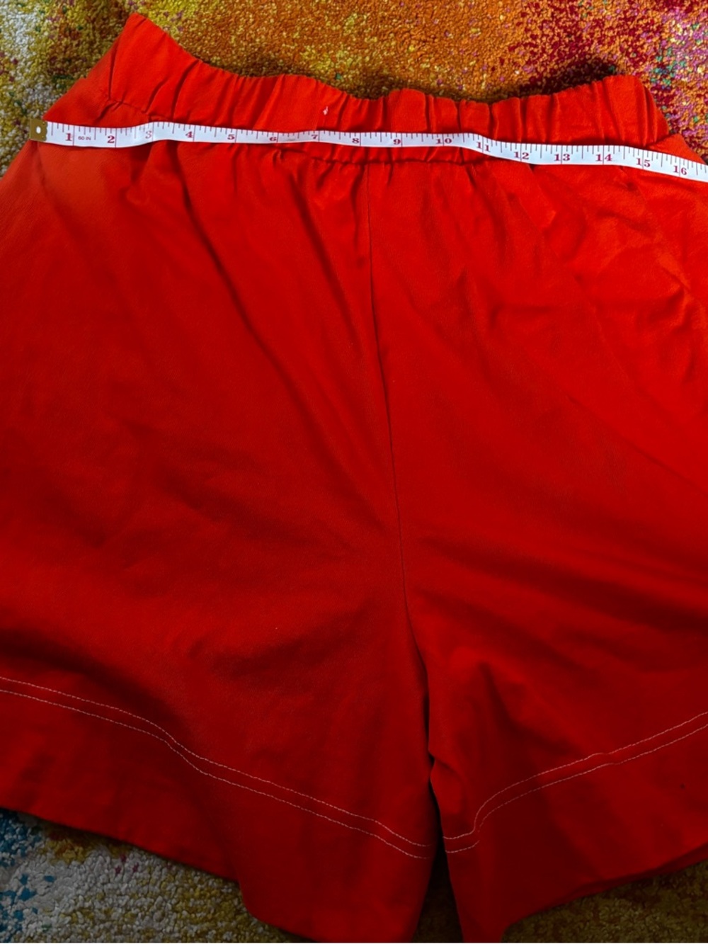 FP Beach Morning Breeze Pull On Shorts Orange Contrast Stitch NWOT - Picture 5 of 8
